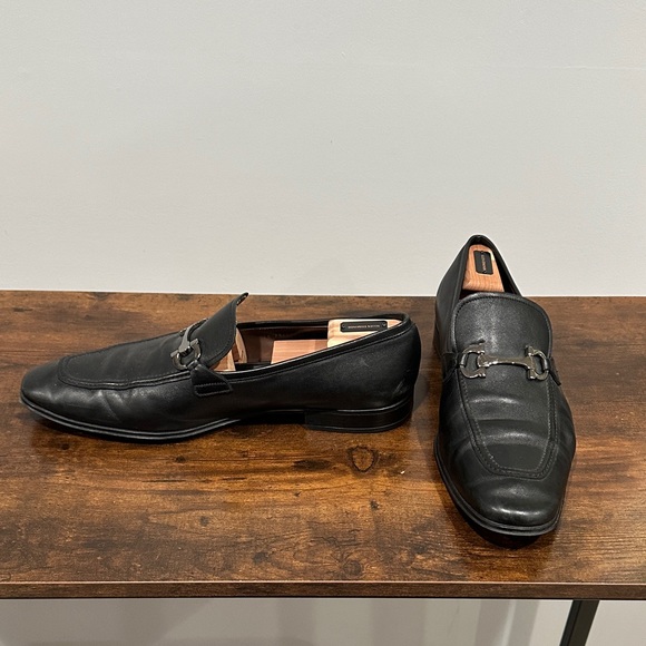 Salvatore Ferragamo Black Leather Men's Loafers / Slip-Ons - Picture 5 of 12